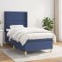 Pat box spring cu saltea, albastru, 200x200 cm, textil GartenMobel Dekor