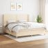 Pat box spring cu saltea, albastru, 200x200 cm, textil GartenMobel Dekor
