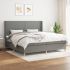 Pat box spring cu saltea, albastru, 200x200 cm, textil GartenMobel Dekor