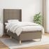 Pat box spring cu saltea, gri taupe, 160x200 cm material textil GartenMobel Dekor