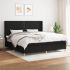 Pat box spring cu saltea, albastru, 200x200 cm, textil GartenMobel Dekor