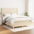Pat box spring cu saltea, negru, 140x200 cm, textil GartenMobel Dekor