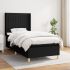 Pat box spring cu saltea, negru, 200x200 cm, textil GartenMobel Dekor