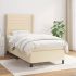 Pat continental cu saltea, gri deschis, 80x200 cm, textil GartenMobel Dekor