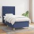 Pat box spring cu saltea, gri deschis, 90x200 cm, textil GartenMobel Dekor