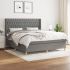 Pat continental, gri deschis, 180x200 cm, material textil GartenMobel Dekor