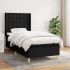 Pat box spring cu saltea, negru, 140x200 cm, textil GartenMobel Dekor