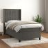 Pat box spring cu saltea, gri închis, 180x200 cm, catifea GartenMobel Dekor