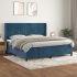 Pat box spring cu saltea, roz, 200x200 cm, catifea GartenMobel Dekor