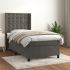 Pat box spring cu saltea, gri închis, 200x200 cm, catifea GartenMobel Dekor