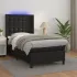 Pat box spring cu saltea, negru, 140x190 cm, piele ecologică GartenMobel Dekor