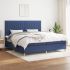 Pat box spring cu saltea, crem, 200x200 cm, textil GartenMobel Dekor