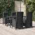 Set mobilier de grădină cu perne, 5 piese, negru, poliratan GartenMobel Dekor