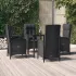 Set mobilier de grădină cu perne, 5 piese, negru, poliratan GartenMobel Dekor