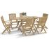 Set mobilier de exterior pliabil, 9 piese, lemn masiv de acacia GartenMobel Dekor