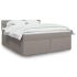 Pat box spring cu saltea, gri închis, 180x200 cm, textil GartenMobel Dekor