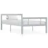 Cadru de pat, gri și alb, 180 x 200 cm, metal GartenMobel Dekor