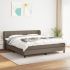 Pat box spring cu saltea, crem, 160x200 cm, material textil GartenMobel Dekor