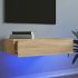 Comodă TV cu lumini LED, gri beton, 60x35x15,5 cm GartenMobel Dekor