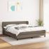 Pat box spring cu saltea, maro închis, 160x200 cm, textil GartenMobel Dekor