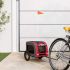 Remorcă bicicletă animale companie gri/negru textil oxford/fier GartenMobel Dekor