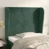 Tăblie pat cu aripioare verde închis 147x23x118/128 cm catifea GartenMobel Dekor