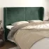 Tăblie pat cu aripioare verde închis 147x23x118/128 cm catifea GartenMobel Dekor