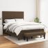 Pat box spring cu saltea, gri închis, 140x200 cm, textil GartenMobel Dekor