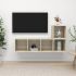 Set de dulapuri TV, 2 piese, gri beton, lemn prelucrat GartenMobel Dekor