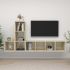 Set de dulapuri TV, 3 piese, alb, lemn prelucrat GartenMobel Dekor