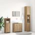 Set mobilier de baie, 4 piese, stejar sonoma, lemn prelucrat GartenMobel Dekor