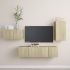 Set de dulapuri TV, 4 buc., gri beton, lemn prelucrat GartenMobel Dekor