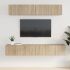 Set dulap TV, 5 piese, gri beton, lemn prelucrat GartenMobel Dekor