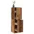 Dulap de farmacie stejar fumuriu, 40x41x144,5cm, lemn prelucrat GartenMobel Dekor