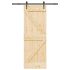 Ușă glisantă cu set de feronerie 70x210 cm, lemn masiv de pin GartenMobel Dekor