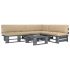 Set mobilier din paleți cu perne, 4 piese, gri, lemn pin tratat GartenMobel Dekor