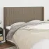 Tăblie de pat cu aripioare gri taupe 83x16x118/128 cm textil GartenMobel Dekor