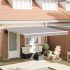 Marchiza retractabilă automată  roșie 400x300 cm, Material de înlocuire pentru marchiză  pentru cadru de 4x3 m roșu GartenMobel Dekor