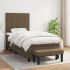 Pat box spring cu saltea, gri închis, 80x200 cm, textil GartenMobel Dekor