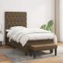 Pat box spring cu saltea, maro închis, 160x200 cm, textil GartenMobel Dekor
