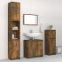Set mobilier de baie, 4 piese, lemn vechi, lemn prelucrat GartenMobel Dekor