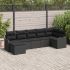 Set Canapea Grădină  cu Pernuțe Poliratan Negru GartenMobel Dekor
