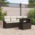 Set canapea grădină cu 5 piese și perne bej din ratan poliesteric GartenMobel Dekor