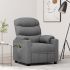Fotoliu de masaj electric rabatabil, crem, textil GartenMobel Dekor
