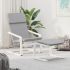 Scaun de relaxare cu taburet, negru, textil GartenMobel Dekor