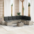Set de canapea de grădină , 9 piese, cu perne, gri, ratan sintetic GartenMobel Dekor