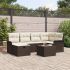 Set de Sofa 7 Piese cu Perne Bej Ratan Poly GartenMobel Dekor
