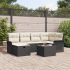 Set de Sofa 7 Piese cu Perne Bej Ratan Poly GartenMobel Dekor