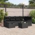 Set de Sofa 7 Piese cu Perne Bej Ratan Poly GartenMobel Dekor