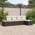 Set de canapea de grădină cu perne Negru Poliratan GartenMobel Dekor